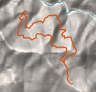 Corte Buè von Alpe Ompio - itinerarium