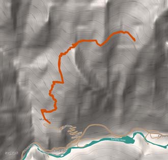 Alpe Cortenero da Mondelli - itinerarium