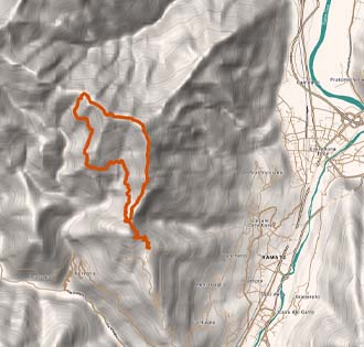 Monte Cerano und Poggio Croce von Quaggione - itinerarium