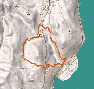 Large ring of creeks among the "lusciatt" towns - itinerarium