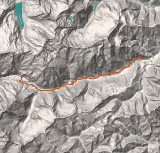 Strà Granda: Pontegrande - Macugnaga - itinerarium