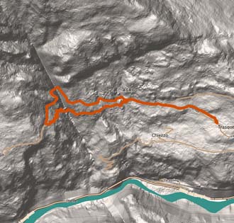 The two bridges of the Devil in Trasquera - itinerarium